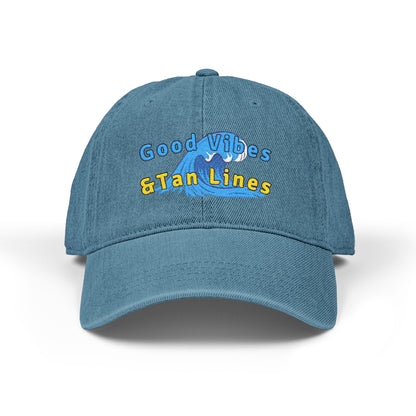Good Vibe & Tan lines Denim Hat (Embroidery)
