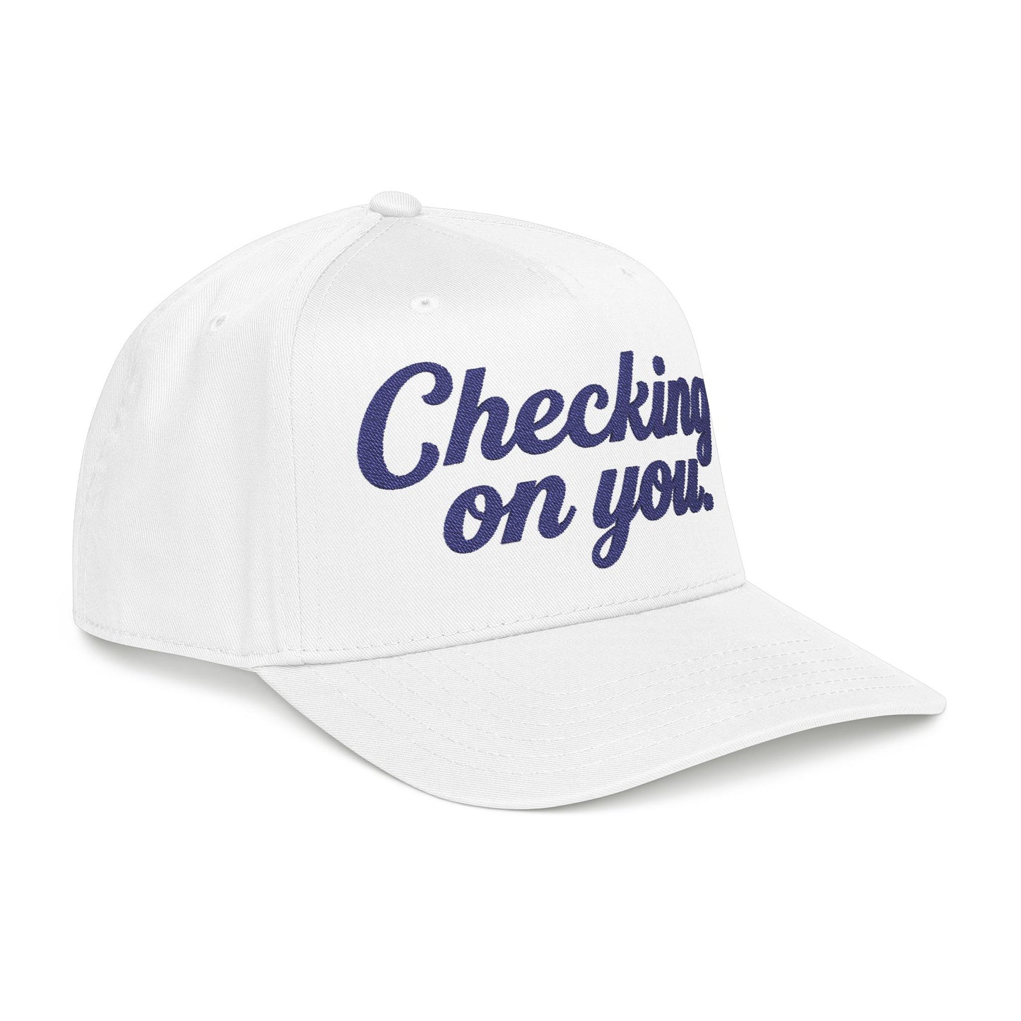 "Checking On You" Embroidered Structured Cap