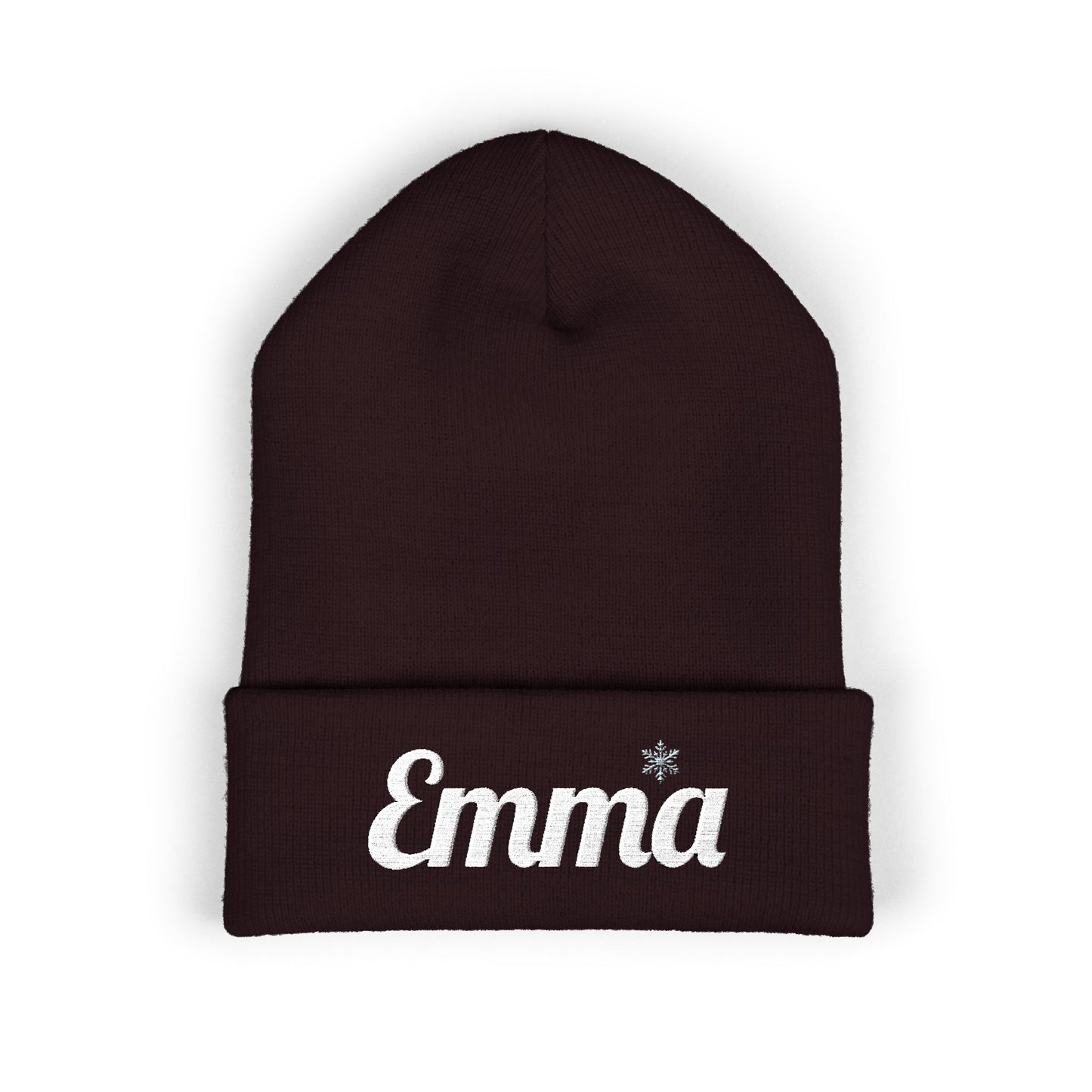 Personalized 'Emma' Embroidered Cuffed Beanie