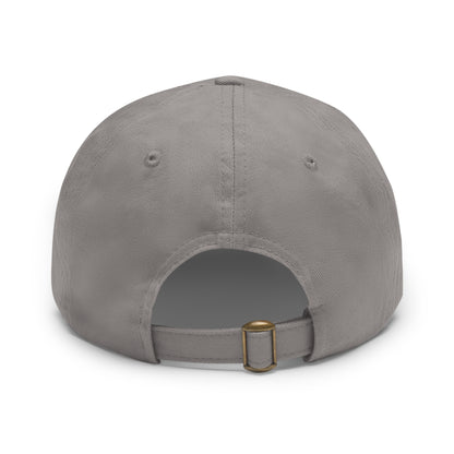 Motivational Dad Hat with Leather Patch, Custom Baseball Cap, Stylish Sun Hat