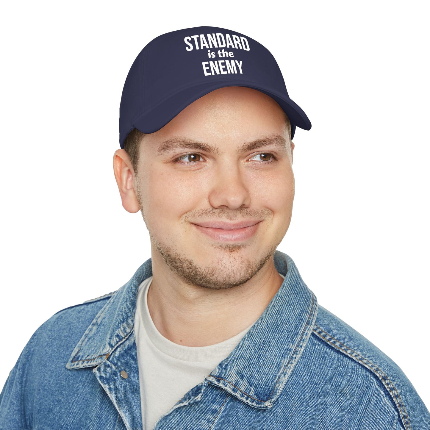 "Standard Is The Enemy" Low Profile Baseball Cap – Bold Statement Dad Hat
