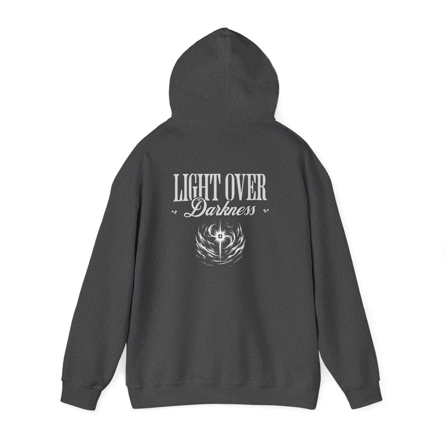 Stylish Unisex Light Over Darkness Hoodie - Comfort & Versatility for Every Season