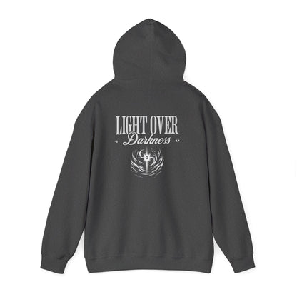 Stylish Unisex Light Over Darkness Hoodie - Comfort & Versatility for Every Season