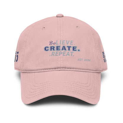 Believe Create Repeat Washed Baseball Cap