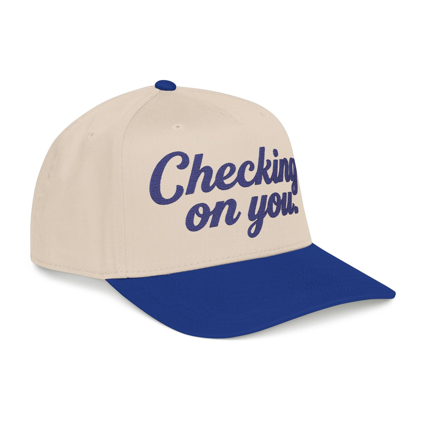 "Checking On You" Embroidered Structured Cap