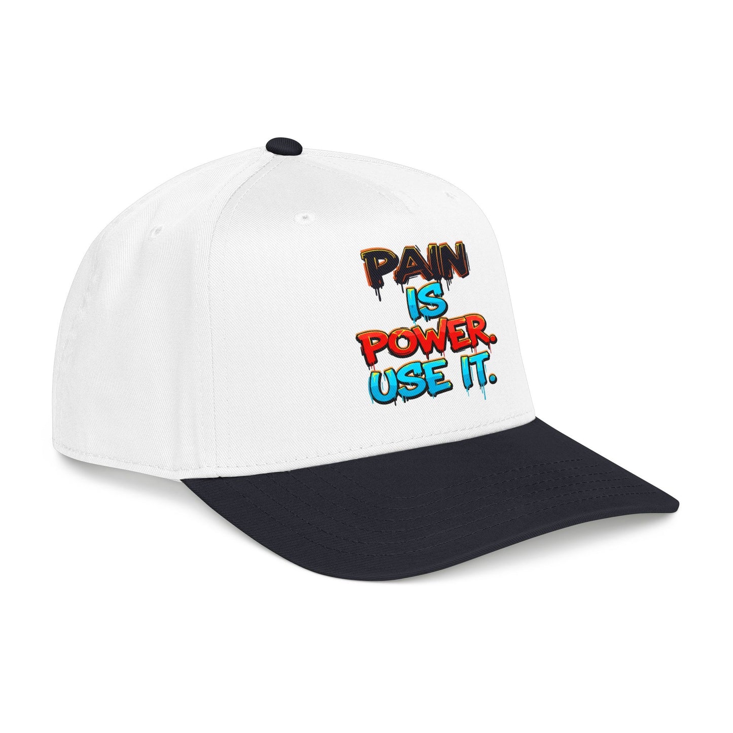 Baseball Cap — "Pain Is Power. Use It." Motivational Streetwear Hat