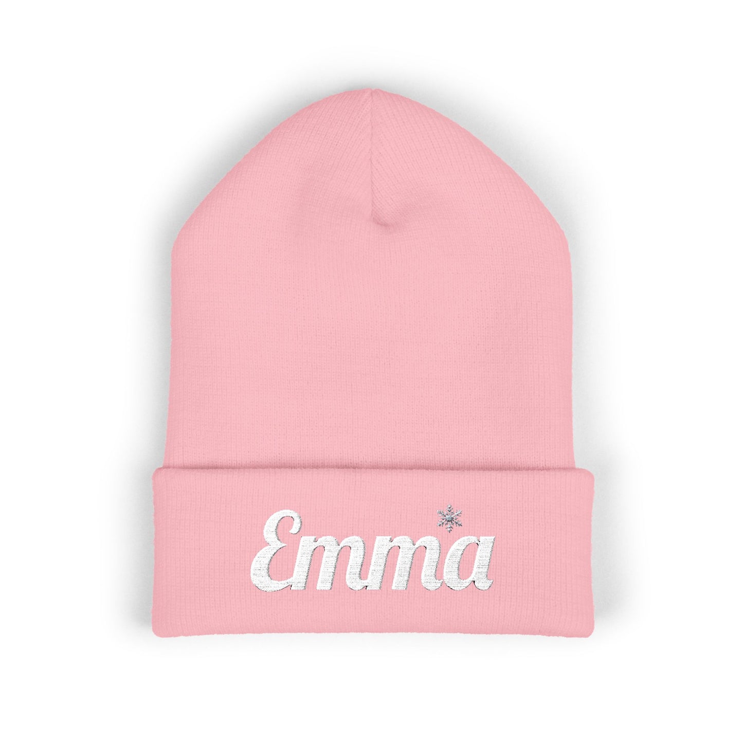 Personalized 'Emma' Embroidered Cuffed Beanie