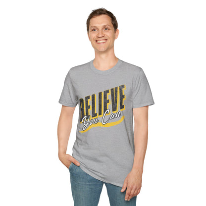 Believe you can T-Shirt, Motivational Tee, Unisex Graphic Shirt, Gift, Casual Wear, Summer Fashion