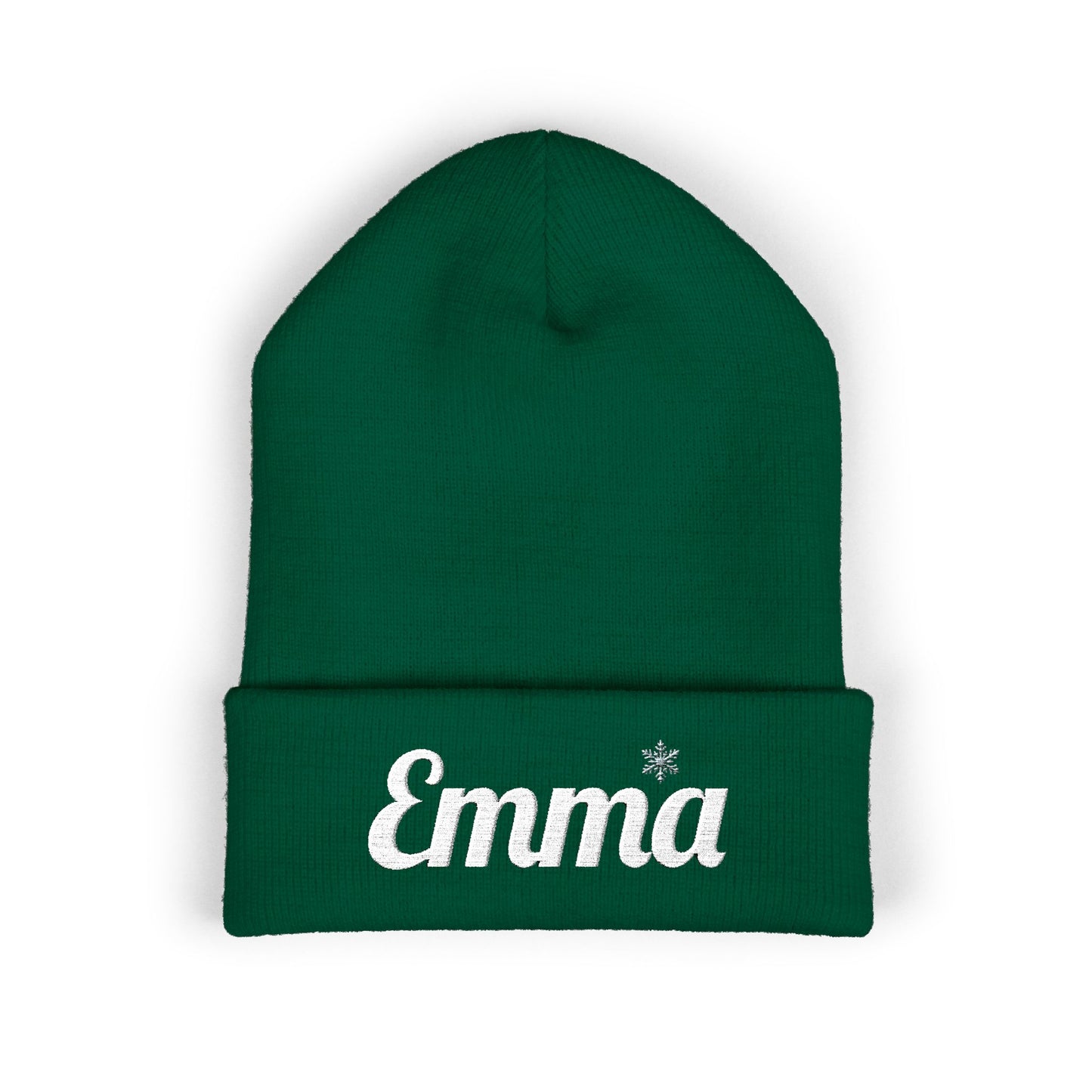 Personalized 'Emma' Embroidered Cuffed Beanie