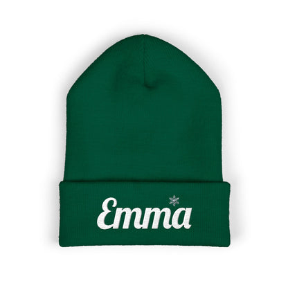 Personalized 'Emma' Embroidered Cuffed Beanie