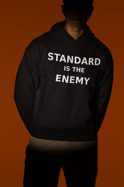 Standard Is The Enemy hoodie lifestyle photo