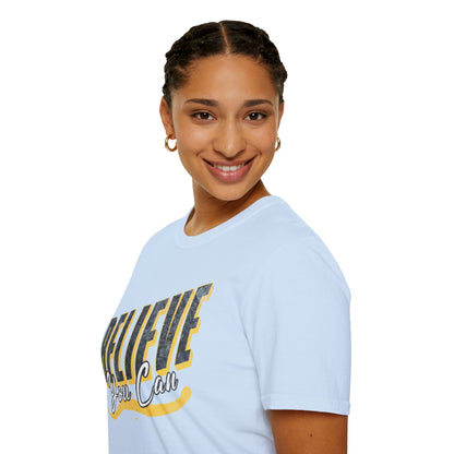 Believe you can T-Shirt, Motivational Tee, Unisex Graphic Shirt, Gift, Casual Wear, Summer Fashion