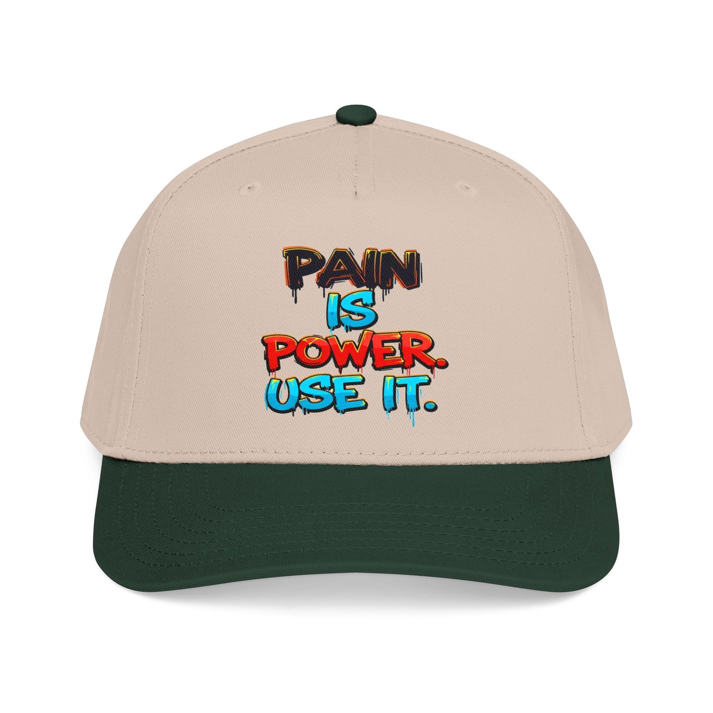 Baseball Cap — "Pain Is Power. Use It." Motivational Streetwear Hat