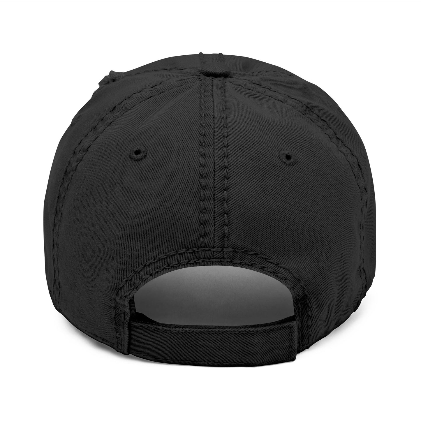 Quiet Power Distressed Dad Hat — Embroidered Baseball Cap