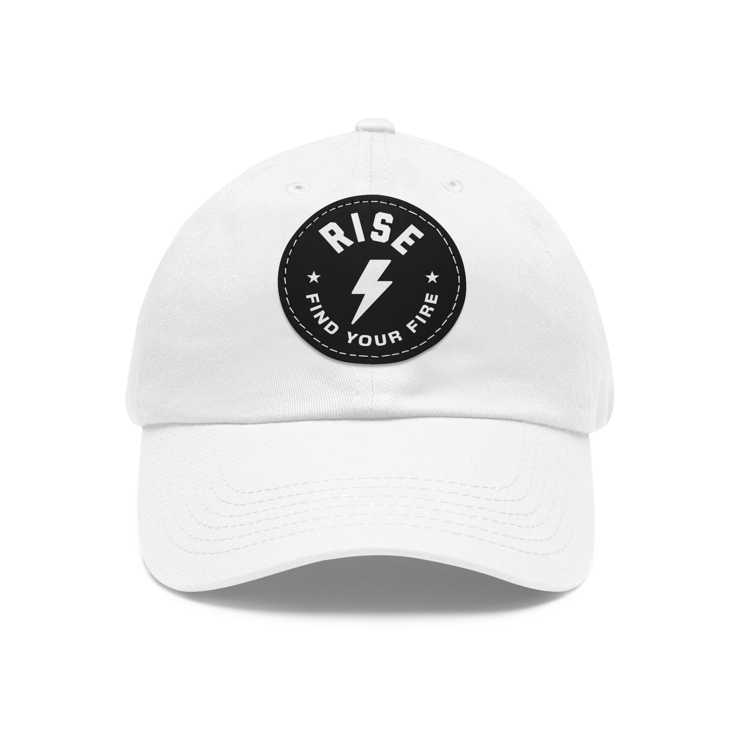 Motivational Dad Hat with Leather Patch, Custom Baseball Cap, Stylish Sun Hat