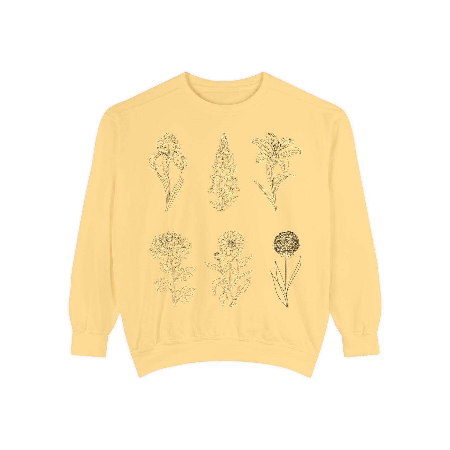 Minimal Botanical Floral Crewneck Sweatshirt