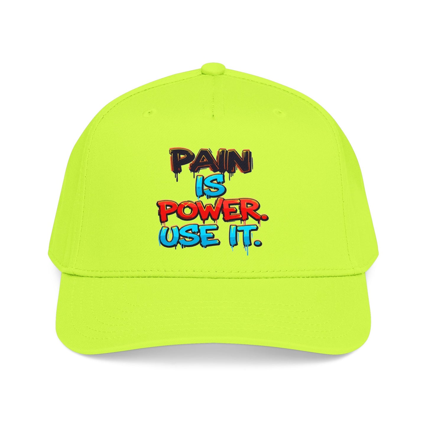 Baseball Cap — "Pain Is Power. Use It." Motivational Streetwear Hat