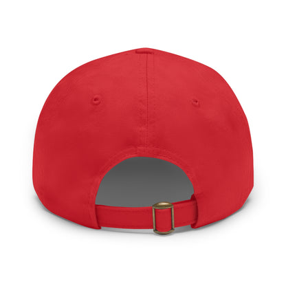 Motivational Dad Hat with Leather Patch, Custom Baseball Cap, Stylish Sun Hat