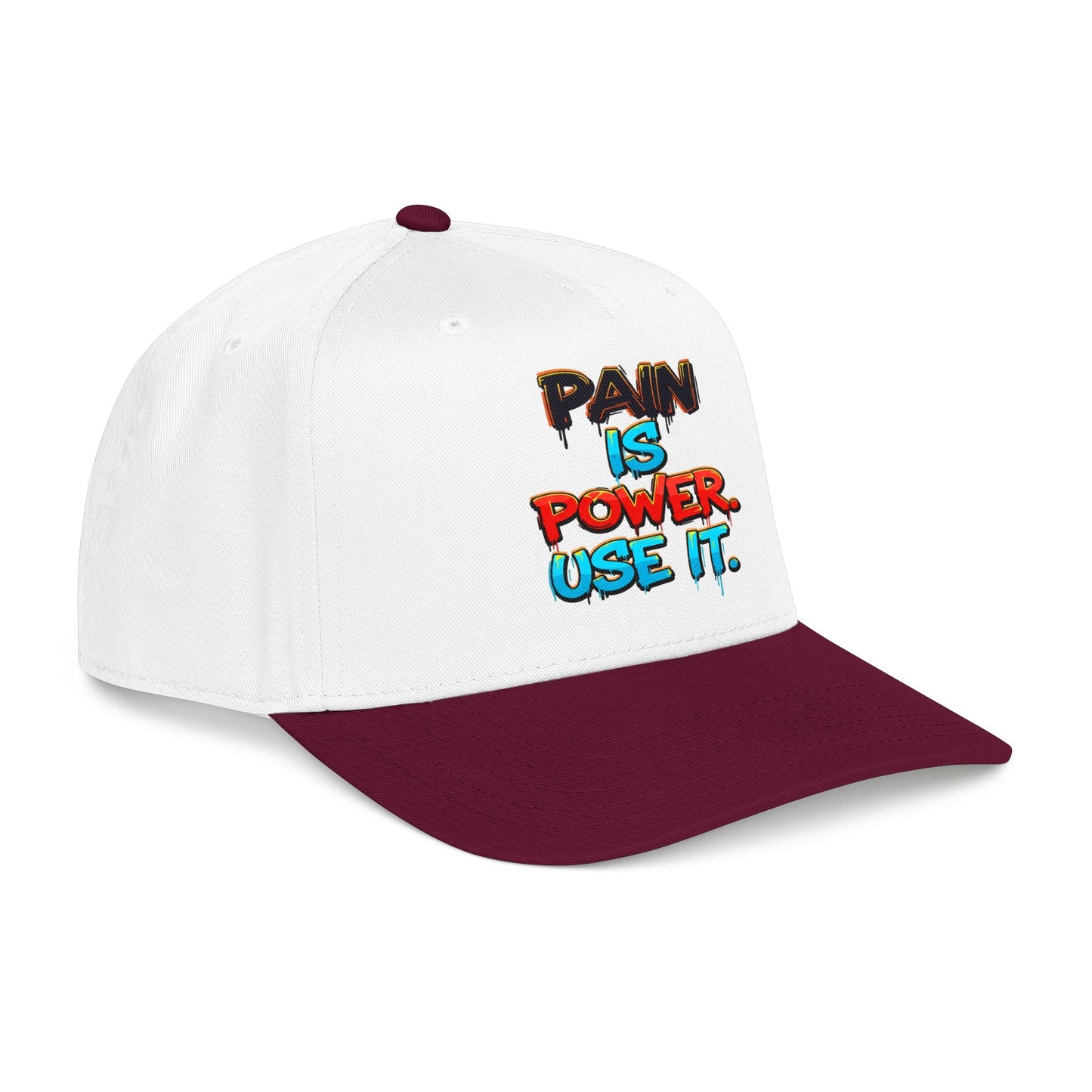 Baseball Cap — "Pain Is Power. Use It." Motivational Streetwear Hat