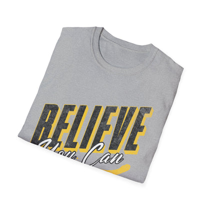 Believe you can T-Shirt, Motivational Tee, Unisex Graphic Shirt, Gift, Casual Wear, Summer Fashion