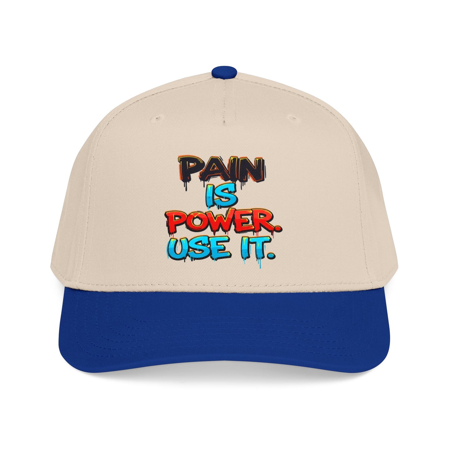 Baseball Cap — "Pain Is Power. Use It." Motivational Streetwear Hat