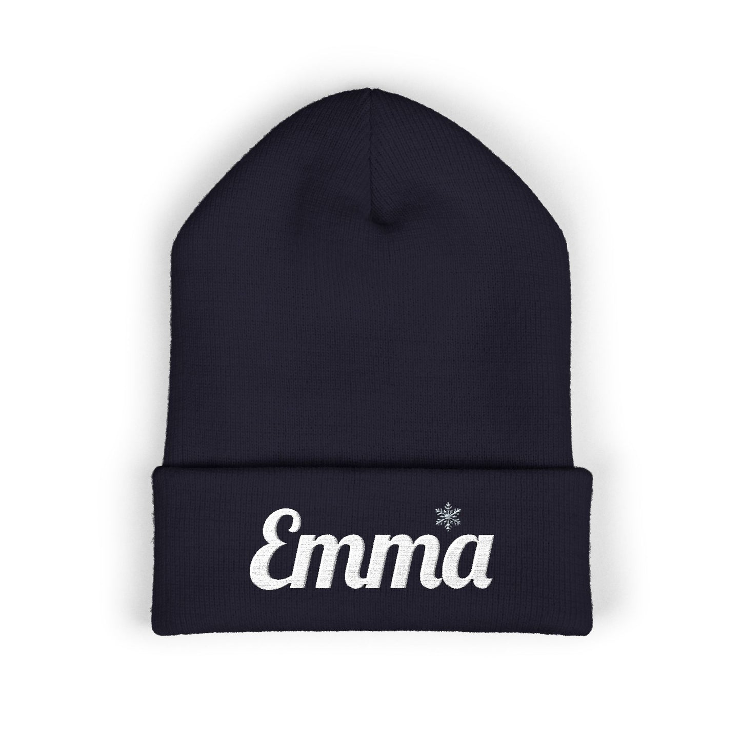 Personalized 'Emma' Embroidered Cuffed Beanie