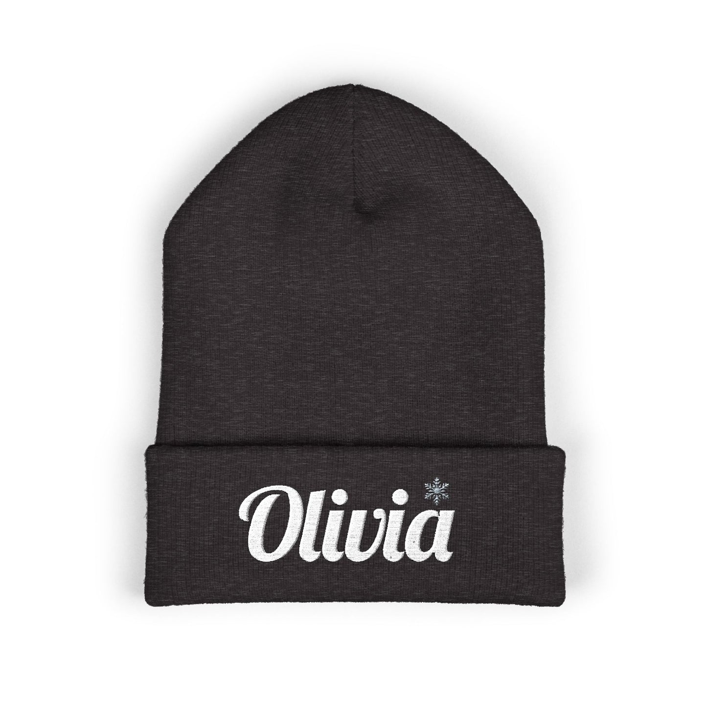 Personalized 'Olivia' Embroidered Cuffed Beanie