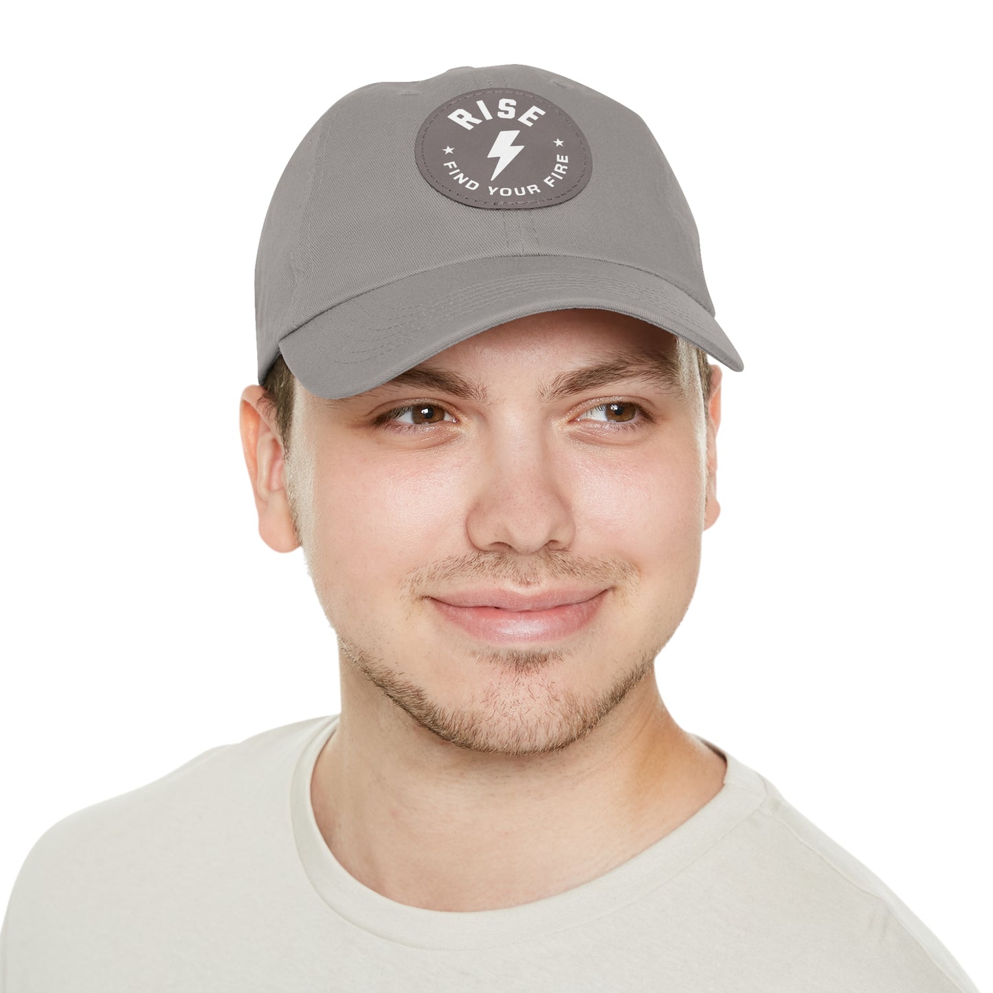 Motivational Dad Hat with Leather Patch, Custom Baseball Cap, Stylish Sun Hat