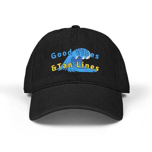 Good Vibe & Tan lines Denim Hat (Embroidery)