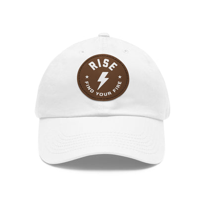 Motivational Dad Hat with Leather Patch, Custom Baseball Cap, Stylish Sun Hat