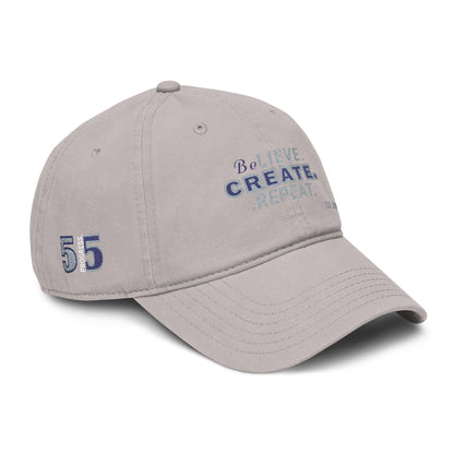 Believe Create Repeat Washed Baseball Cap