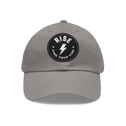 Motivational Dad Hat with Leather Patch, Custom Baseball Cap, Stylish Sun Hat