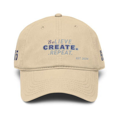 Believe Create Repeat Washed Baseball Cap