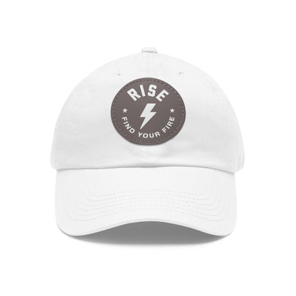 Motivational Dad Hat with Leather Patch, Custom Baseball Cap, Stylish Sun Hat
