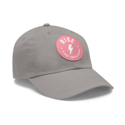 Motivational Dad Hat with Leather Patch, Custom Baseball Cap, Stylish Sun Hat