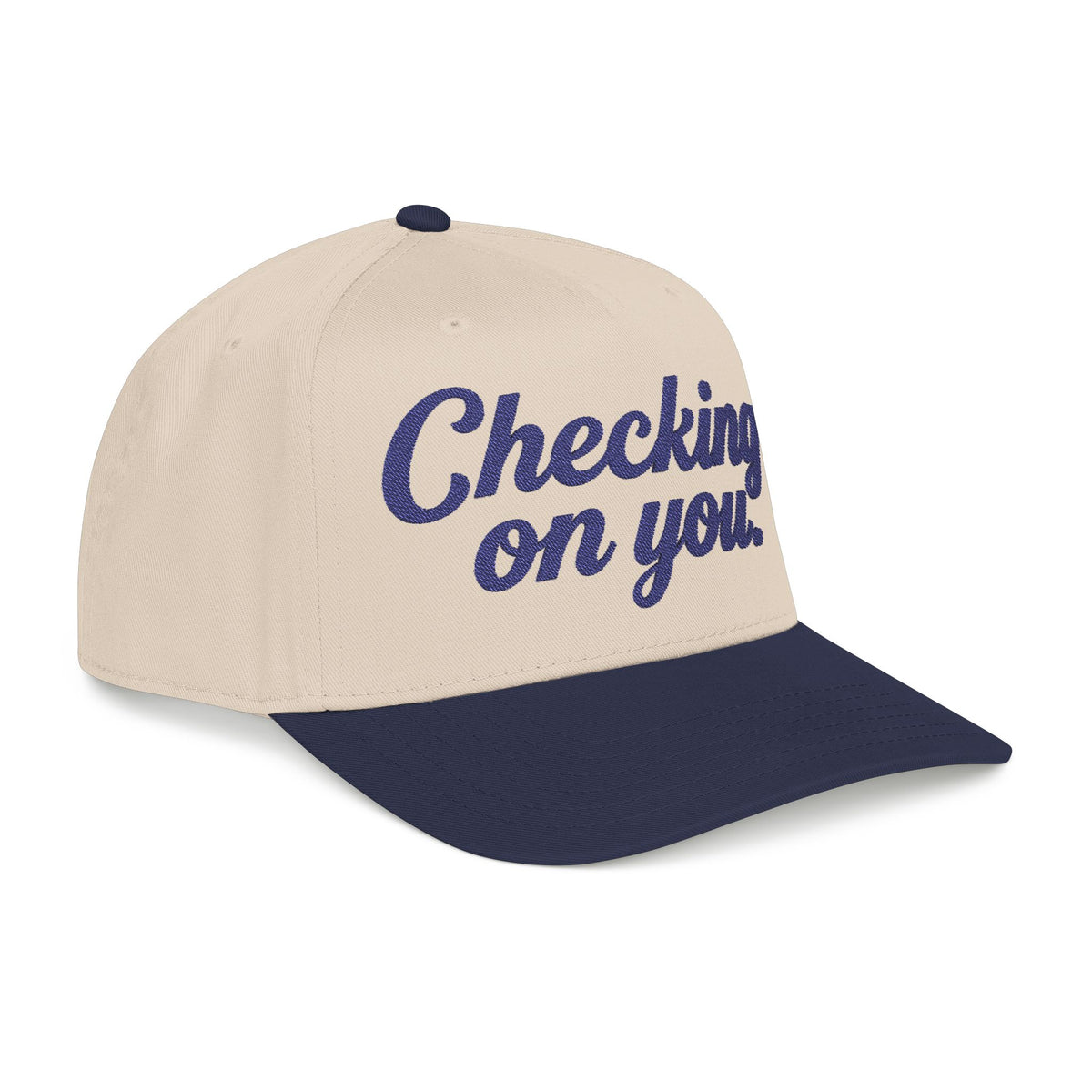 "Checking On You" Embroidered Structured Cap