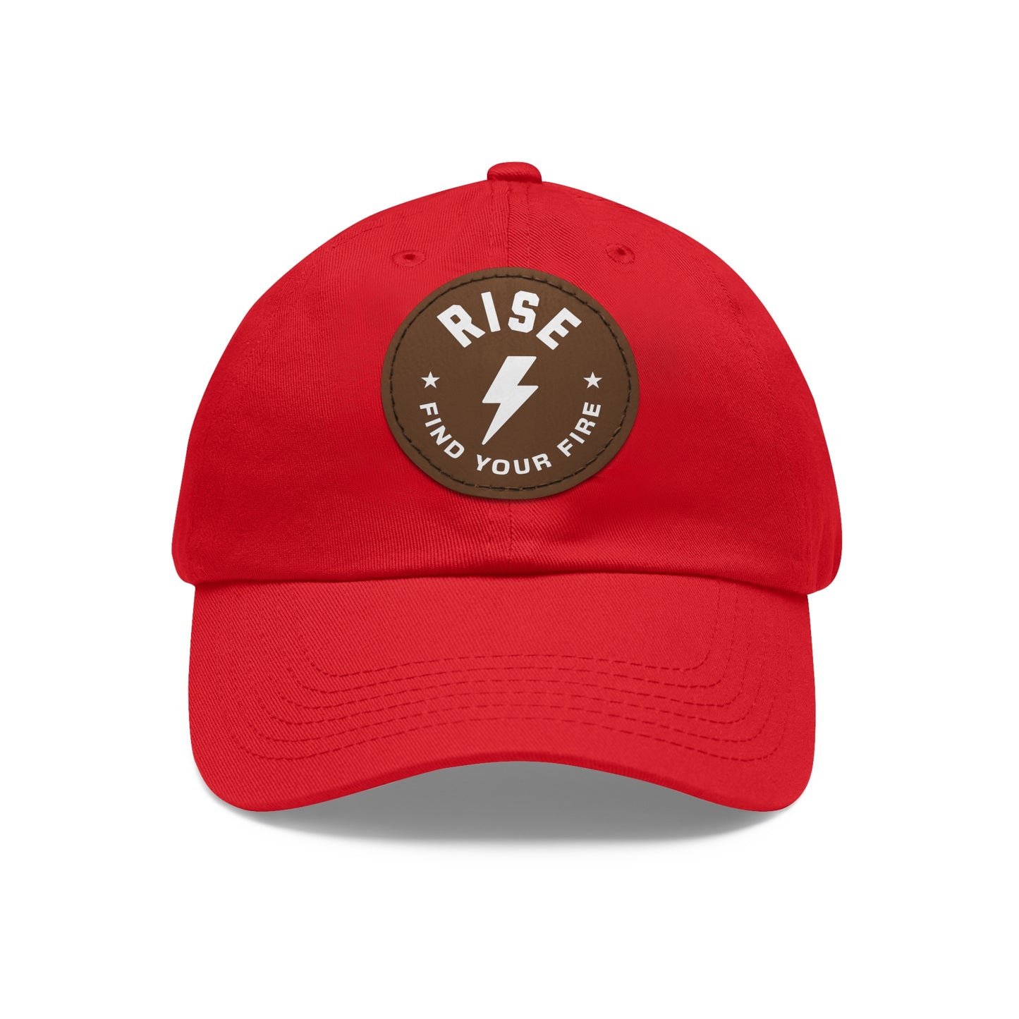 Motivational Dad Hat with Leather Patch, Custom Baseball Cap, Stylish Sun Hat