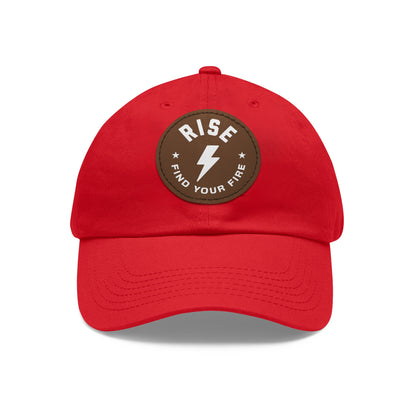 Motivational Dad Hat with Leather Patch, Custom Baseball Cap, Stylish Sun Hat