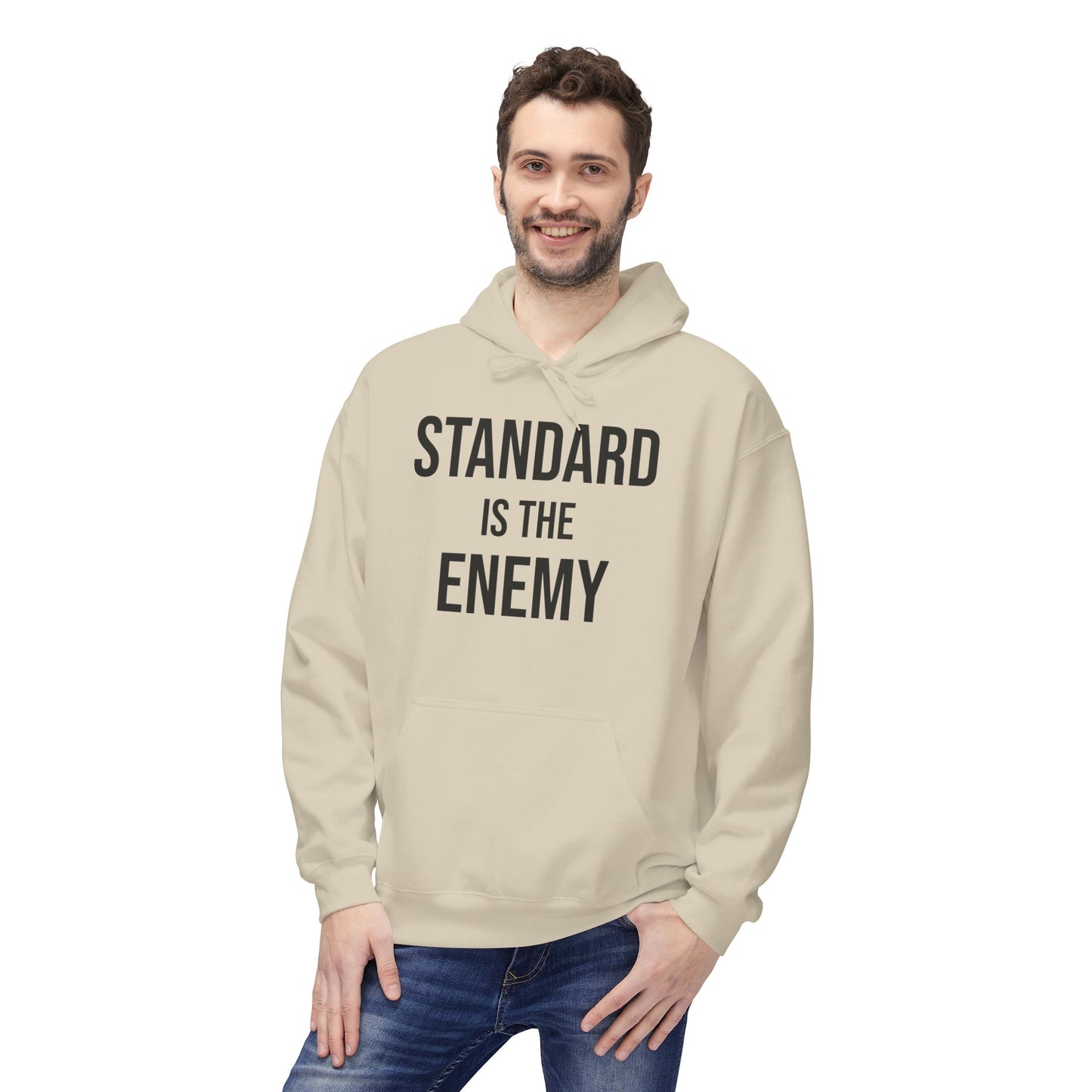 'Standard Is the Enemy' Minimalist Hoodie
