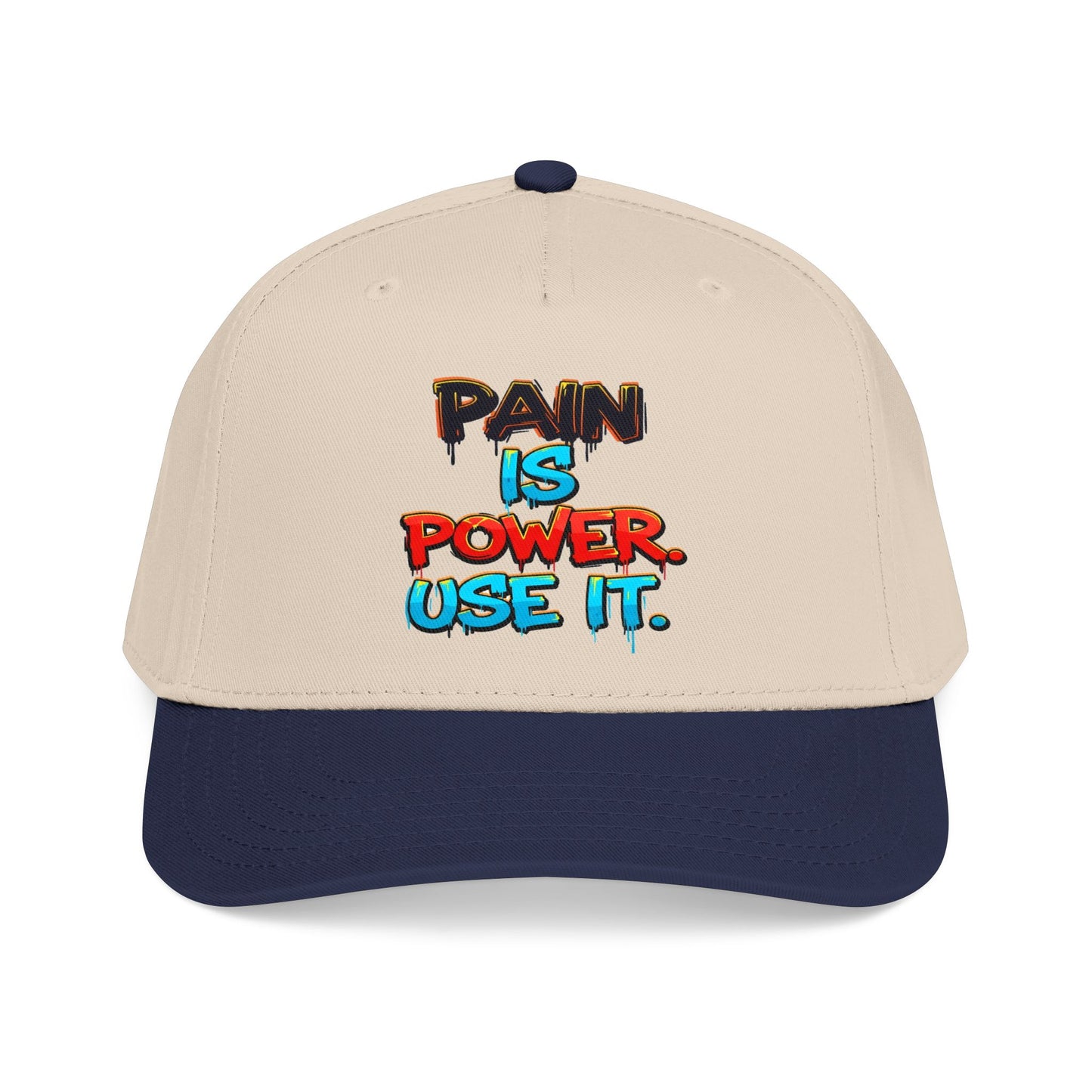 Baseball Cap — "Pain Is Power. Use It." Motivational Streetwear Hat