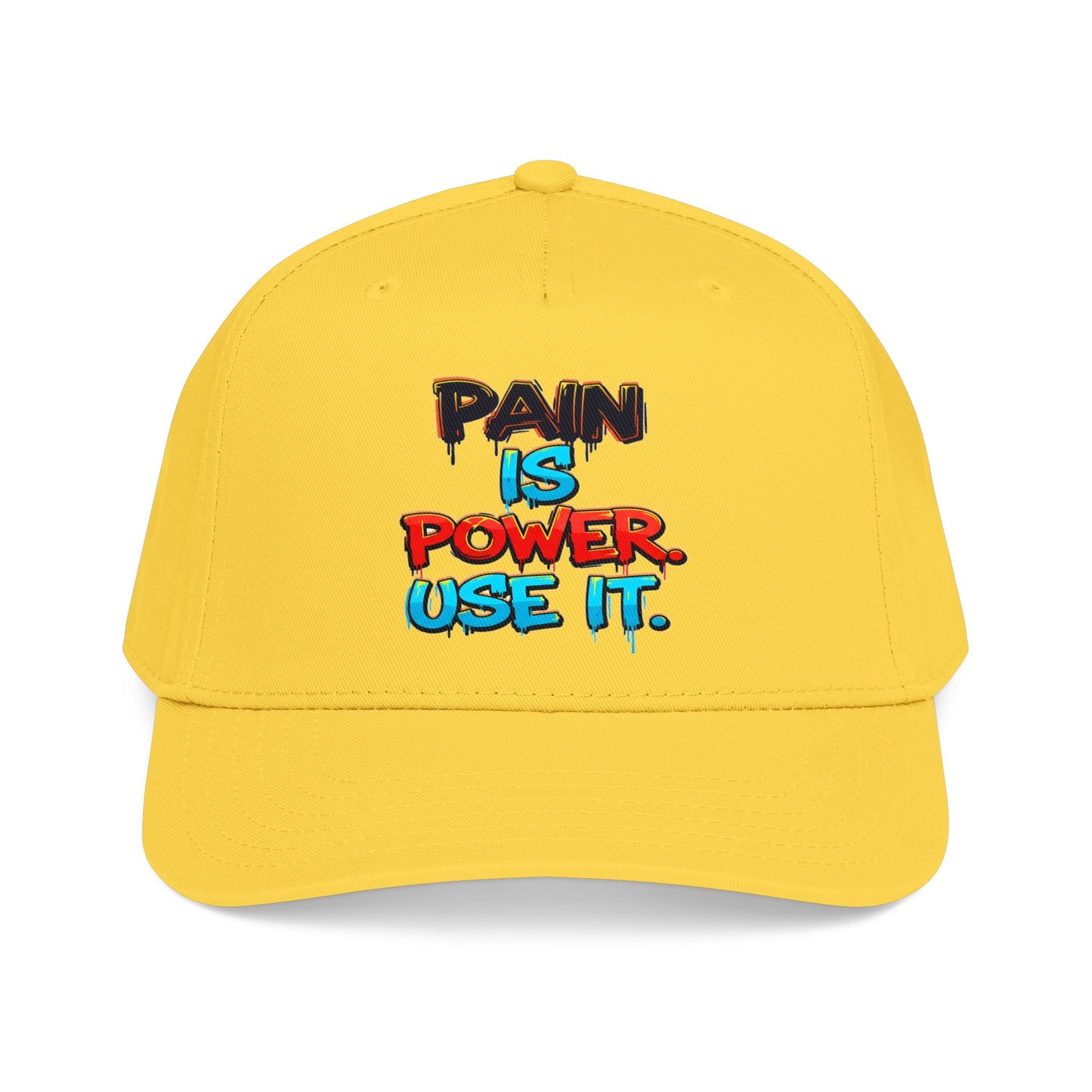 Baseball Cap — "Pain Is Power. Use It." Motivational Streetwear Hat