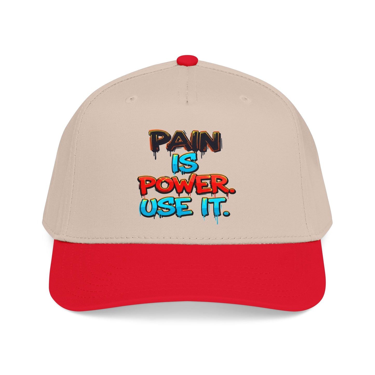 Baseball Cap — "Pain Is Power. Use It." Motivational Streetwear Hat