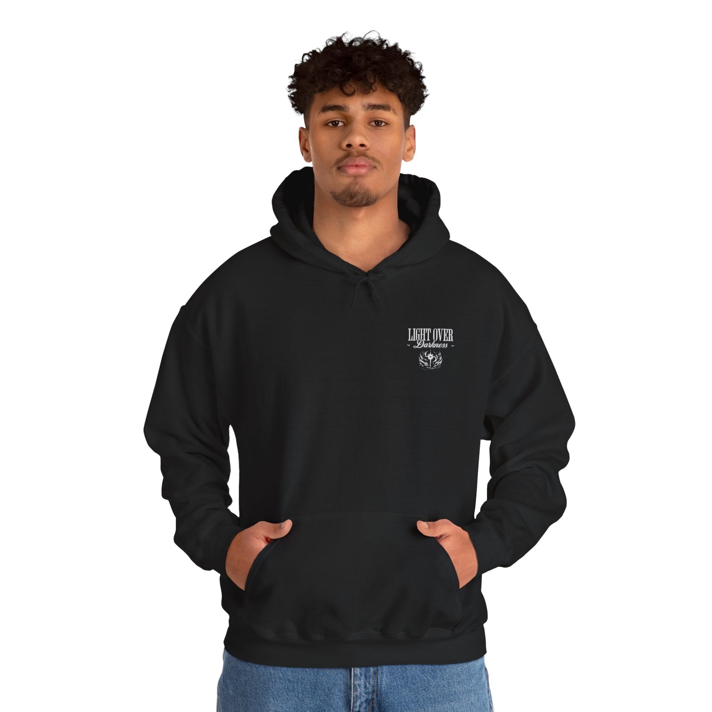Stylish Unisex Light Over Darkness Hoodie - Comfort & Versatility for Every Season