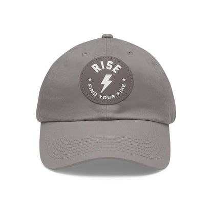 Motivational Dad Hat with Leather Patch, Custom Baseball Cap, Stylish Sun Hat