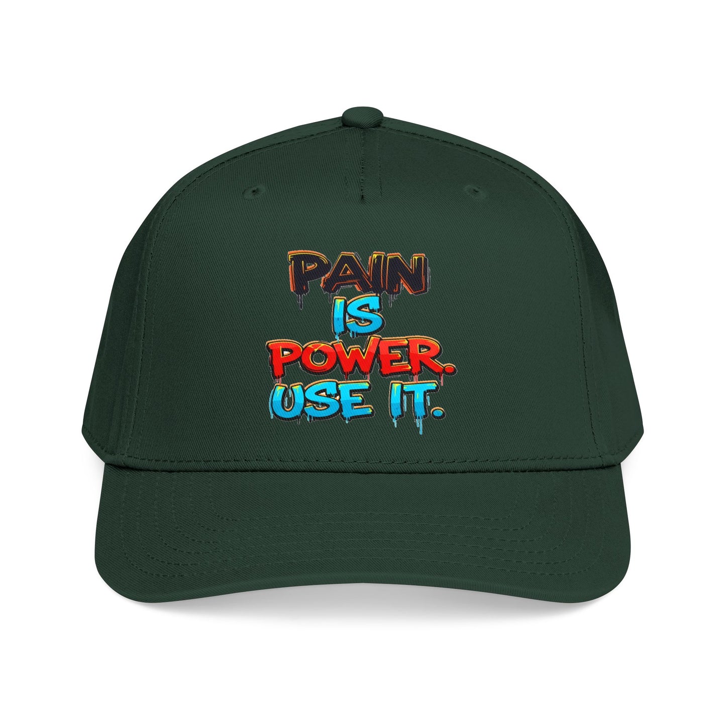Baseball Cap — "Pain Is Power. Use It." Motivational Streetwear Hat