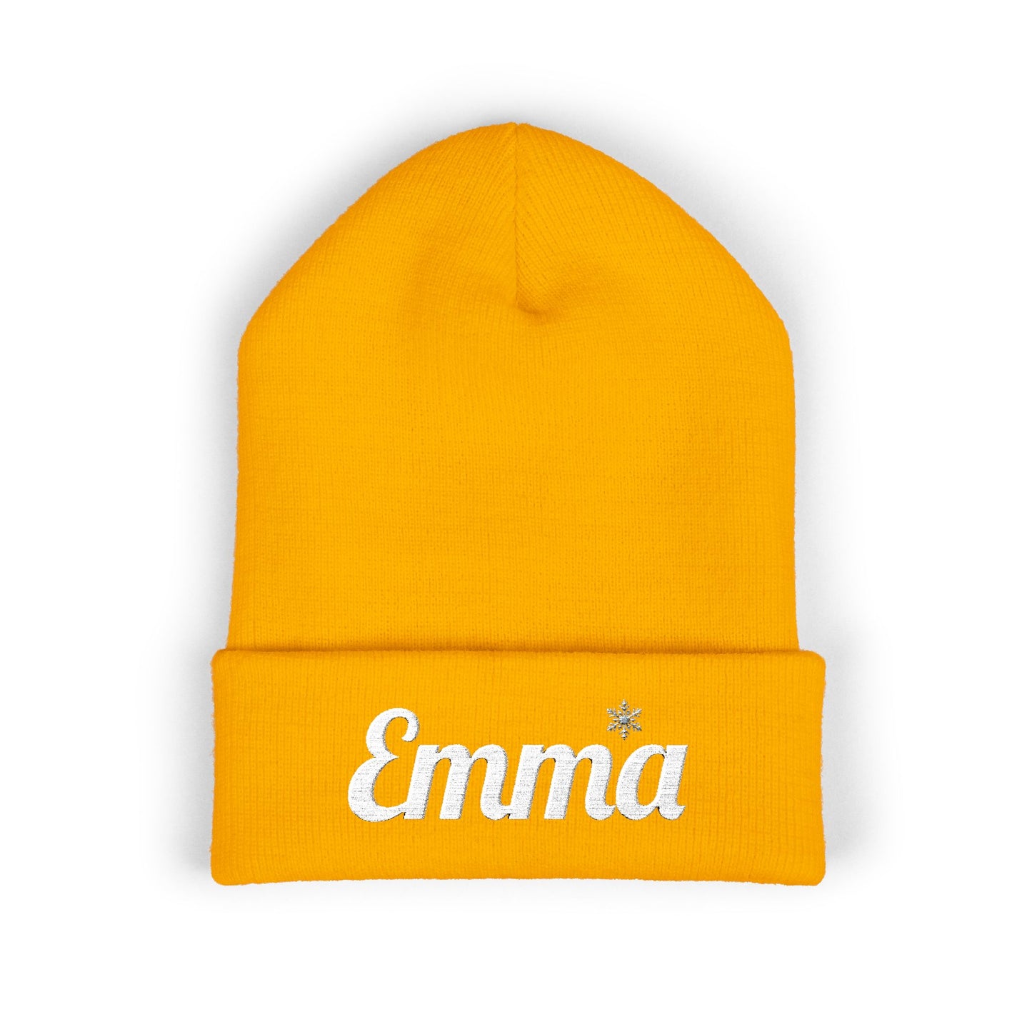 Personalized 'Emma' Embroidered Cuffed Beanie