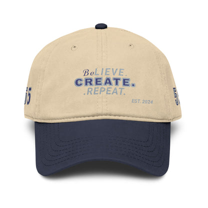 Believe Create Repeat Washed Baseball Cap
