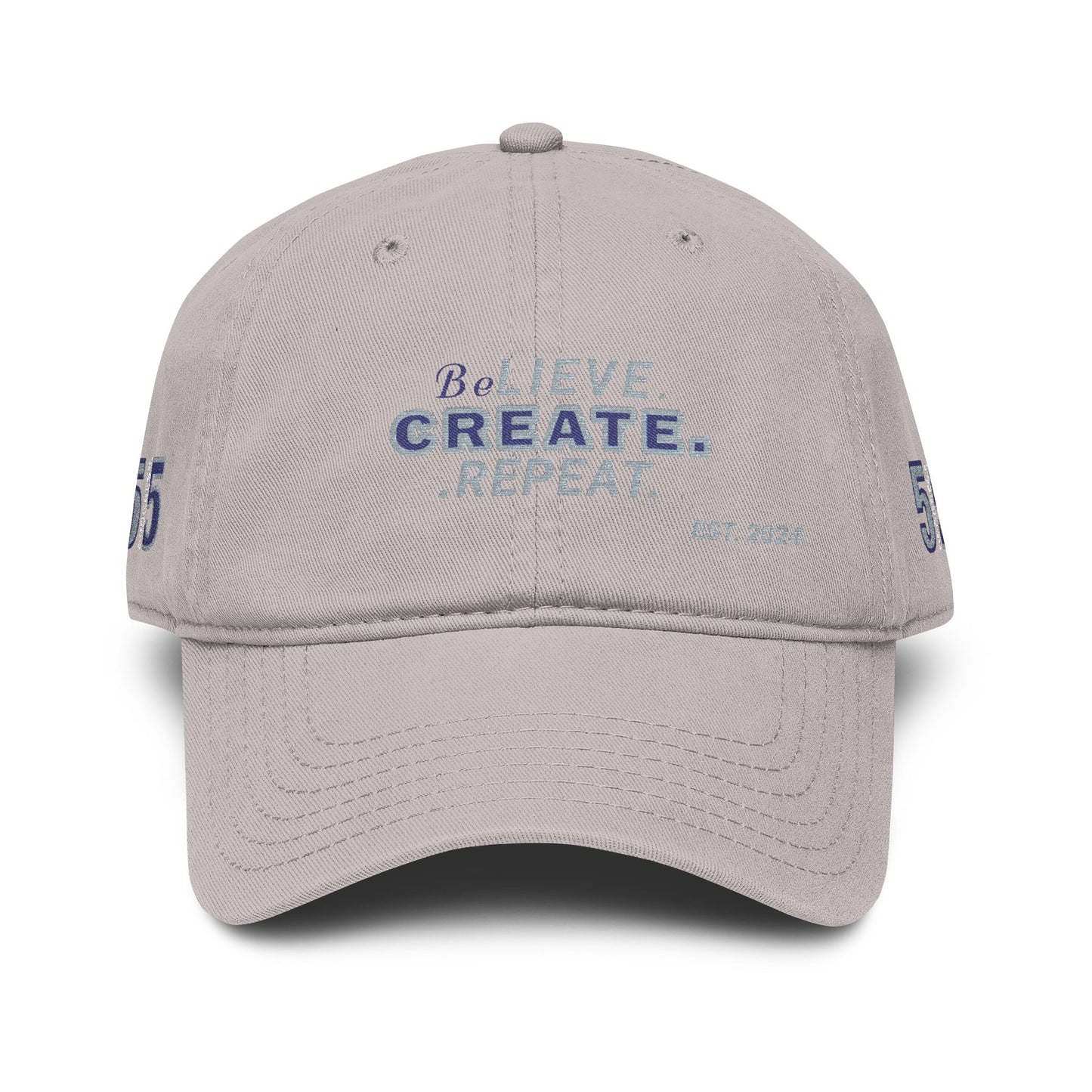 Believe Create Repeat Washed Baseball Cap